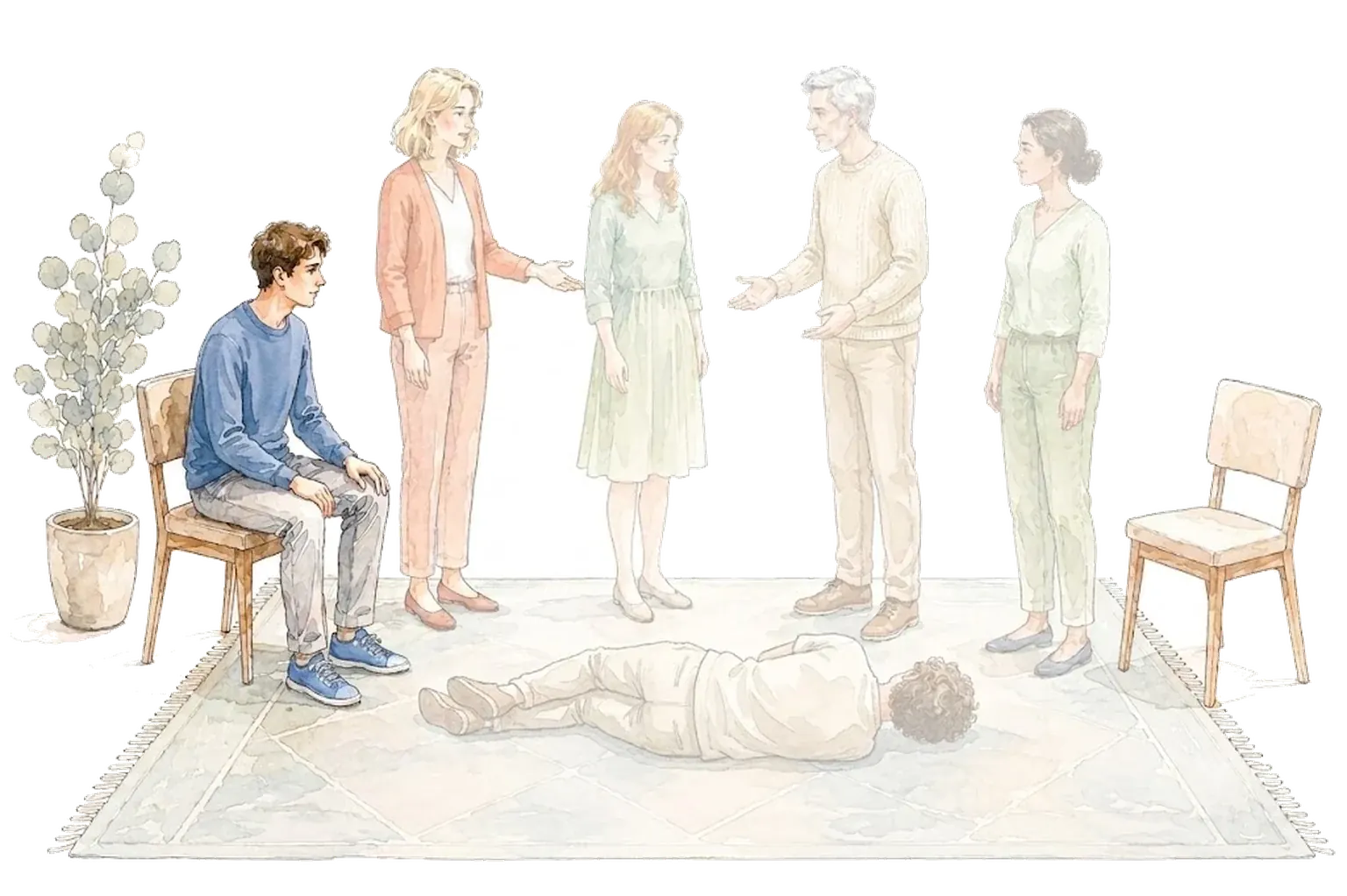 The same scene, with the client highlighted